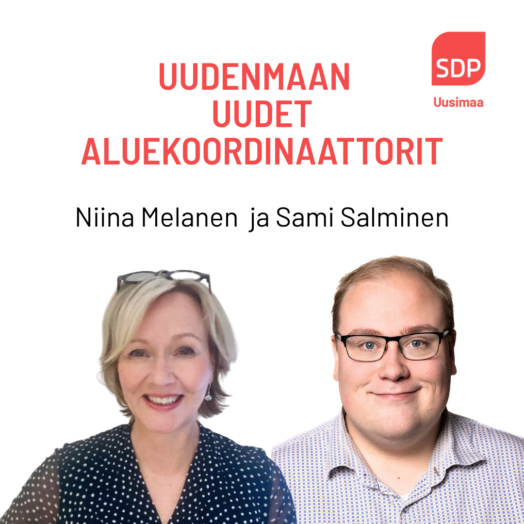 Melanen ja Salminen valittu Uudenmaan piirin aluekoordinaattoreiksi